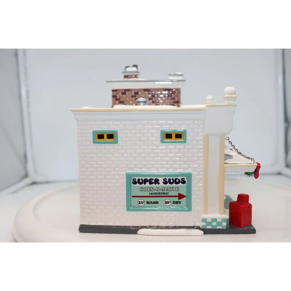 Dept 56 Snow Village - Super Suds Laundromat